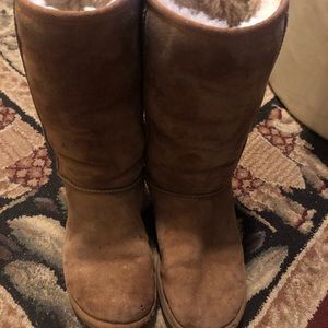 Genuine Leather Brown classic Tall Uggs